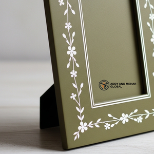 Cadre photo en os incrusté, fait main, de luxe, pour décoration de table, cadre en bois décoratif, incrustation traditionnelle indienne - Product Image 5