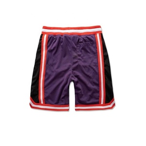 Shorts de course pour hommes en maille rouge, respirants, séchage rapide, 100% polyester, taille mi-élastique, shorts de sport, gym, basketball - Product Image 3