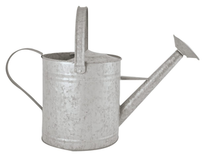 Arrosoir en métal galvanisé avec long bec verseur et doubles poignées, arrosoir de jardin en métal durable pour plantes d'extérieur, jardinage - Product Image 1