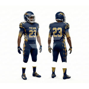 Uniformes de Fútbol Americano Sublimados Personalizados 2026, Tejido de Malla Premium, Unisex, Adulto, Manga Corta, Secado Rápido - Product Image 1