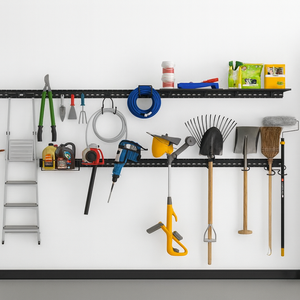 Metal Wall Mounted Hook Organizer for Home Organization, Dual Hook for Garage & <b>Workshop</b> <b>Storage</b>, Steel Wall Mount GAPGAR005 - Product Image 6
