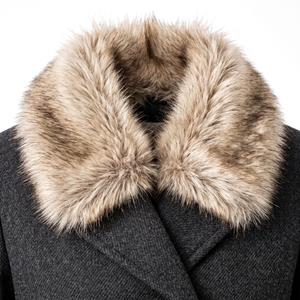 Women's <b>Winter</b> Fox Faux Collar Double Breasted <b>Thick</b> Filled <b>Coat</b> Luxurious Warm Casual OEM ODM Wholesale Factory Private Label - Product Image 6