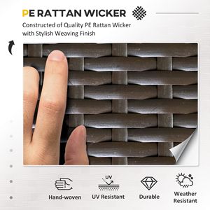 Set di mobili da giardino da 7 pezzi in rattan PE con divano componibile, tavolino e cuscini decorativi - Product Image 4