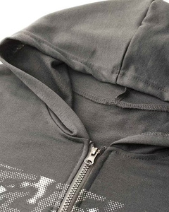 Sweat-shirt à capuche gris pour homme, coupe classique, en coton French Terry, décontracté, pour l'automne, couleur unie, sans doublure, tricoté, manches longues - Product Image 3