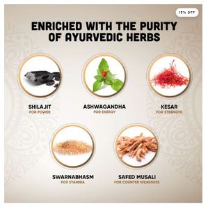 ดาบูร์ ชิลลาจิต โกลด์ แคปซูล 100% อายุรเวท บำรุงกำลังและพลังสำหรับผู้ชาย 20 แคปซูล - Product Image 4