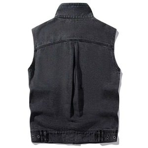 Casual wear top quality best <b>material</b> low MOQ Men's <b>Denim</b> Vest high demanding latest style trending custom logo Men's <b>Denim</b> Vest - Product Image 2
