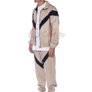 Men Custom Nylon Tracksuit Athletic Sports Set Full Zip <b>Jacket</b> <b>Straight</b> Pants Lightweight OEM Supplier - Product Image 5