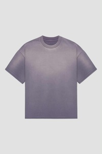 HSI Oversized <b>Silk</b> Screen Printed Front O-Neck Short Sleeve Boxy <b>Shirts</b> Wholesale Casual Wear <b>Men</b> Eco-Friendly Breathable 100% - Product Image 1