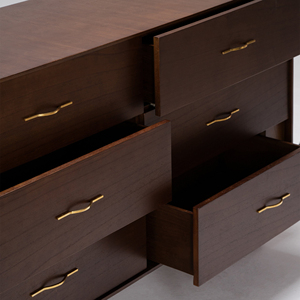 Scandinavian Style Multifunctional Dressing Table Cabinet <b>6</b> <b>Drawers</b> Solid Wood Handmade Bedroom Living Room Set Home Furniture - Product Image 5