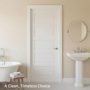 Puertas de Entrada Interiores de Madera Sólida, Modernas, Resistentes a la Oxidación, para Apartamentos y Dormitorios, Superficie Acabada Impermeable, WPC - Product Image 6