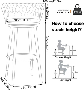 <b>Pink</b> PU Leather Commercial Use Adjustable Bar <b>Stools</b> Set Swivel 360 Degree Rotation Gold Metal Frame Modern Luxury Bar Chair - Product Image 2