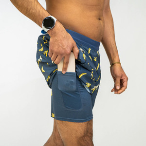 Shorts de course décontractés mi-longs pour hommes en mélange de coton écologique, respirants et à séchage rapide, avec poche pour téléphone – Idéal pour la gym, l'entraînement et le sport - Product Image 3