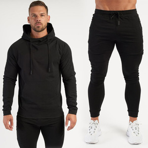 Ensemble de survêtement kaki pour homme, sweat-shirt à capuche à manches longues, poches latérales, vêtements décontractés, coton respirant, fibre élastique, coupe ample - Product Image 4