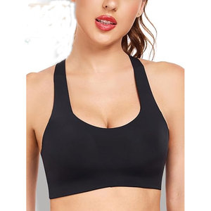 Solid Trader Women Activewear Padded Athletic <b>Top</b> Moisture Wicking High Impact <b>Cross</b> Back Elastic Gym Crop <b>Top</b> Tank Wear Fitness - Product Image 3