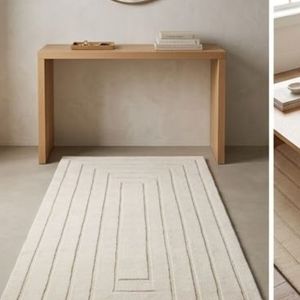 Hot Selling Modern Geometric Rectangle Area <b>Rug</b> Wool Acrylic Flat Weave Non-Slip Living Room Decorative Floor Covering - Product Image 3