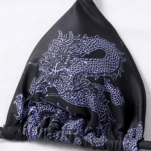 Nuevo Conjunto de Bikini de Dos Piezas con Estampado a Cuadros para Mujer, Sexy, con Cuello en V, Push-Up, Acolchado, con Logotipo Frontal - Product Image 5