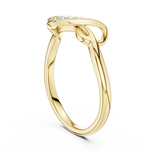 Anillo de Diamantes Cultivados en Laboratorio INFINITY, Oro Amarillo de 18 Quilates, para Mujer, Compromiso, Fiesta, Boda, Minimalista, Corte Brillante Redondo, Uso Diario - Product Image 3