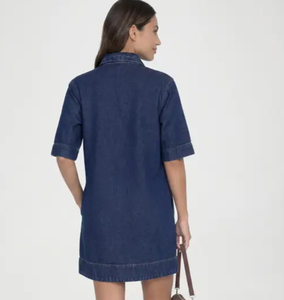 Wholesale <b>Womens</b> Oversized Denim <b>Tunic</b> <b>Dress</b> Apparel Manufacturer Clothing Supplier Fashion Boutique Custom Sizes Factory Direct - Product Image 2