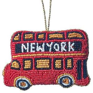 Mini Bus Rouge et Noir Perles de Verre Artisanales Thème Amour Couleurs Personnalisées Bijoux Porte-clés - DIY Souvenir Fête Mariage Thanksgiving - Product Image 1