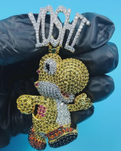 Colgante de lujo con diseño de personaje de dibujos animados personalizado, estilo hip hop, con diamantes de moissanita y plata 925, para regalo de cumpleaños para hombre. - Product Image 6