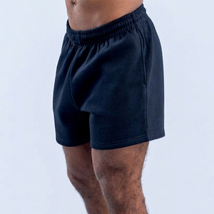 Top Quality Men's Gym Shorts Midnight Black Side Pockets Oversized Fit Shorts Comfortable Elasticated Waist Band Men's Shorts - Product Image 5