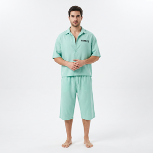 Custom printing Men's Lightweight Shirt and <b>Shorts</b> Set <b>Short</b> <b>Sleeve</b> <b>Button</b> <b>Up</b> Casual Summer Outfit - Product Image 5