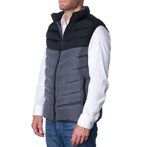 Gilet matelassé léger pour homme à col mandarin, color block, respirant, sans manches, pour la randonnée, collection automne - Product Image 3