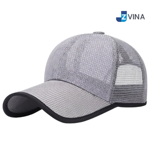 Casquette de baseball en maille avec logo personnalisé, blanche, respirante, réglable, unisexe, pour l'extérieur, printemps-été, décontractée - Product Image 2