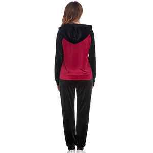 Chándales de Invierno de Terciopelo con Capucha para Mujer, Material Ligero y Transpirable de Alta Calidad, Talla Regular, Personalización OEM - Product Image 2