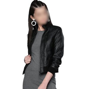 แจ็คเก็ตหนังแท้ผู้หญิง ดีไซน์ใหม่ล่าสุด แฟชั่นทันสมัย สีดำ เนื้อผ้านุ่ม ระบายอากาศได้ดี - Product Image 1