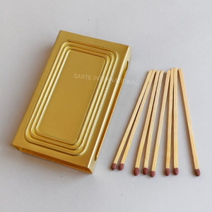 Porte-allumettes de sécurité moderne en laiton, étui métallique de luxe, logo personnalisé, pour mariage, événement, fête, allumettes lumineuses, design personnalisé - Product Image 3