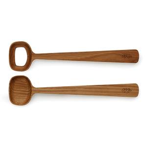 Ensemble de 2 ustensiles en bois de manguier pour servir des salades, best-seller, prix usine. - Product Image 5