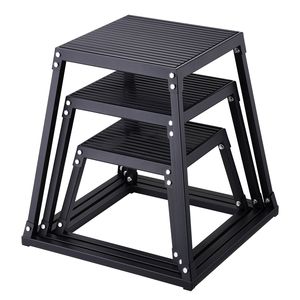 Plataformas Pliométricas Antideslizantes de 12/18/24 Pulgadas, Juego de Cajas para Ejercicios de Agilidad, para Entrenamiento Físico en Gimnasios Interiores - Product Image 1
