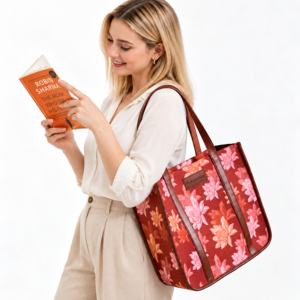 Pinksa Fashion <b>Vintage</b> Style Printed Floral Cotton Fabric Shoulder <b>Handbag</b> for Travel - Product Image 2