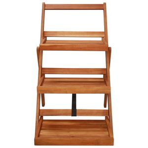 Supporto per piante a 3 livelli in legno di Acacia massello 19.7 "x 24.8" x 31.5 "unità di stoccaggio - Product Image 2