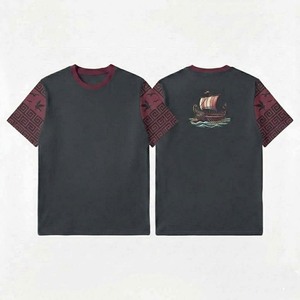 T-shirt imprimé pour homme, manches courtes, en coton, style décontracté, mode européenne pour hommes - Product Image 2