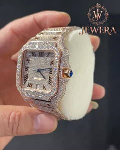 Wholesale Supply Hip Hop Moissanite Diamond Watch Stainless Steel Bling Watch for Men Wedding Party Jewelry Accessories - Product Image 3