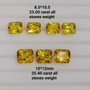 Zafiro Amarillo Natural Cultivado en Laboratorio, Gema Suelta de Múltiples Formas, Corte Personalizado, Alta Claridad, para Joyería Artesanal - Product Image 2