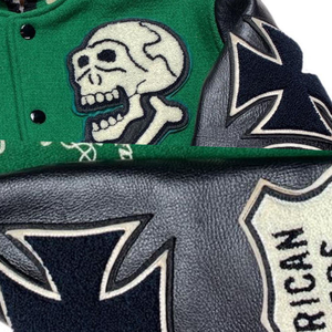 High Quality Breathable Custom Embroidered Winter Street Wear Canvas Hooded Varsity <b>Jacket</b> for <b>Men</b> - Product Image 5
