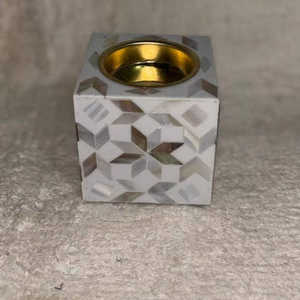 Quemador de incienso de mármol de lujo hecho a mano con incrustaciones de hueso para fragancia aromática espiritual - Product Image 5