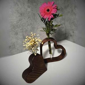 Jarrón de Madera Moderno Art Deco para Flores Secas, Decoración de Mesa de Madera de Acacia y Mango para el Hogar, Bodas y Eventos - Product Image 2