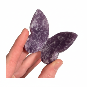 Mariposa de cristal de lepidolita de alta calidad con alas de piedra curativa, mariposa tallada en 3D y decoración para el hogar, mayorista - Product Image 1