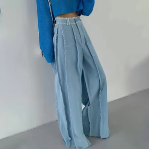 Premium <b>Women</b>’s Modern Denim Jeans Trendy Wide Leg High Quality <b>Stretch</b> Cotton Fashion <b>Trousers</b> Wholesale - Product Image 2