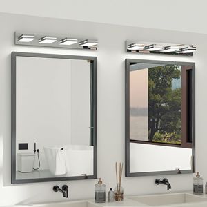 Lampada da Parete LED Moderna Cromata a 4 Luci, Design Minimalista Elegante, Efficiente dal Punto di Vista Energetico, per Specchio da Bagno, Facile da Installare - Product Image 1