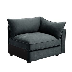 Divano RSF in Velluto Grigio per Soggiorno - Product Image 2