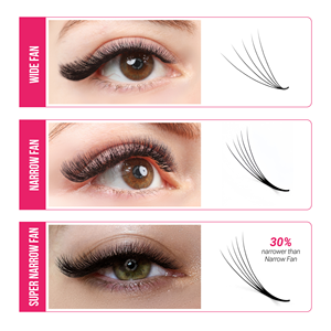 Charmlash – Cils en vrac en gros, bouquets de cils préfabriqués, courbure CC, étuis d'emballage personnalisables, port confortable, longueurs mixtes - Product Image 1