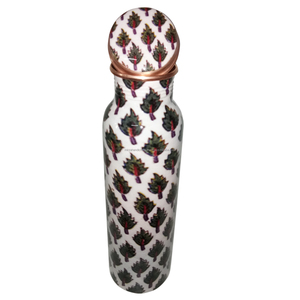 PAVO REAL IMPRESO MEENA BOTELLA DE COBRE IMPRESO BOTELLA MEENA - Product Image 2