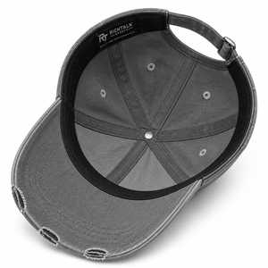 Gorra de Béisbol Gris de 6 Paneles, Ajustable, de Algodón Lavado, con Logotipo Bordado, Unisex, Casual - Product Image 4