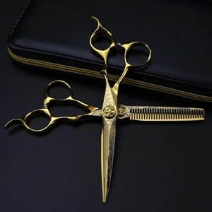 Barber scissor kit Professional Hair Cutting <b>Thinning</b> Scissors set Shears Barber Salon Hairdressing Scissor With Stainless Steel - Product Image 1