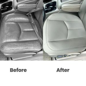 4X Front Gray Leather Seat Cover Fit for 2003-2006 Chevy Silverado GMC Sierra Cars - Product Image 5